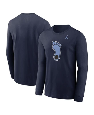 Jordan Men's Navy North Carolina Tar Heels Alternate Logo Long Sleeve T-Shirt