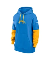 Nike Women's Powder Blue/Gold Los Angeles Chargers 2024 Sideline Essential Fleece Pullover Hoodie