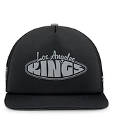 Fanatics Men's Black/Silver Los Angeles Kings Authentic Pro Hometown Rink Foam Trucker Snapback Hat