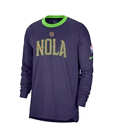 Nike Men's Purple New Orleans Pelicans 2024/25 City Edition Authentic Pregame Performance Long Sleeve Shooting T-Shirt