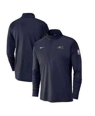 Nike Men's Navy Orlando Magic 2024/25 City Edition Authentic Coaches Performance Half-Zip Top