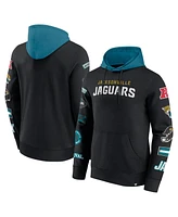 Fanatics Men's Black/Teal Jacksonville Jaguars Patched Out Pullover Hoodie