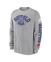 Nike Men's Buffalo Bills Nike Charcoal Rewind Club Pullover Sweatshirt