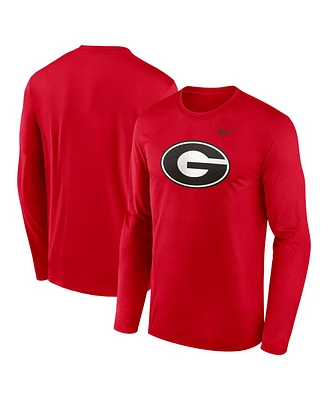 Nike Men's Red Georgia Bulldogs Primetime Primary Legend Long Sleeve T-Shirt