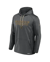 Fanatics Men's Gray Vegas Golden Knights Authentic Pro Rink Fleece Pullover Hoodie