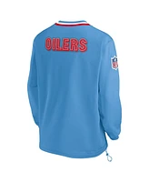 Nike Men's Light Blue Houston Oilers Gridiron Classics Sideline V-Neck Pullover Windshirt