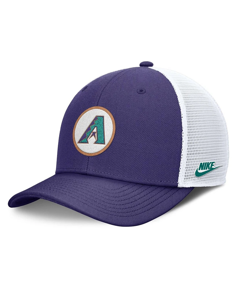 Nike Men's Purple Arizona Diamondbacks Cooperstown Collection Rise Trucker Adjustable Hat