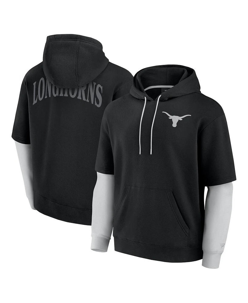 Fanatics Men's Black Texas Longhorns Sleek Pullover Hoodie