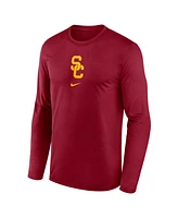 Nike Men's Cardinal Usc Trojans On-Court Basketball Shootaround Performance Long Sleeve T-Shirt