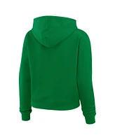 Wear by Erin Andrews Women's Kelly Green Dallas Stars Waffle-Knit Pullover Hoodie