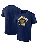 Fanatics Men's Heather Navy Cal Bears Old-School Pill Enzyme Washed T-Shirt