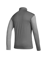 Adidas Men's Gray Belgium National Team Crest Long Sleeve Half-Zip Top