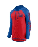 Fanatics Women's Red/Royal New York Giants Script Full-Zip Hoodie