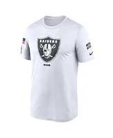 Nike Men's White Las Vegas Raiders 2024 Salute To Service Legend Performance T-Shirt