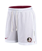 Nike Men's White/Garnet Florida State Seminoles Primetime Reversible Performance Shorts