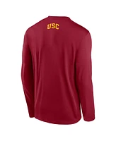 Nike Men's Cardinal Usc Trojans On-Court Basketball Shootaround Performance Long Sleeve T-Shirt