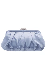 Nina Pleated Frame with Crystal Clasp Clutch