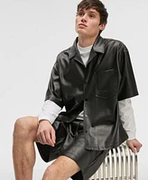 Mode Of One Mens Perforated Camp Shirt Pull On Shorts Exclusively At Macys