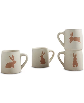 Haven 16 oz. Easter Bunny Stoneware Mugs, Set of 4