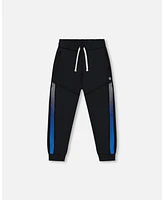 Deux par Boy Athletic Pants Blue And Black - Toddler|Child