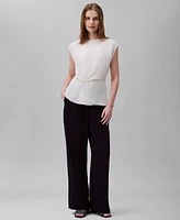 Calvin Klein Women's Twisted-Front Chiffon Top