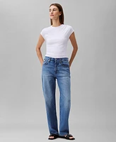 Calvin Klein Women's Slim-Fit Matte Jersey Crewneck Tee