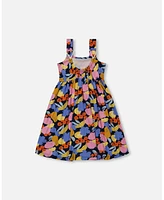 Deux par Big Girls Printed Sleeveless Dress Multicolored