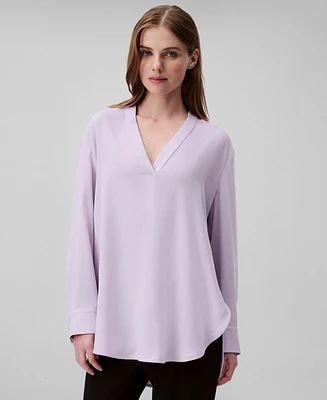 Calvin Klein Women's Relaxed V-Neck Popover Tunic
