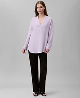 Calvin Klein Women's Relaxed V-Neck Popover Tunic