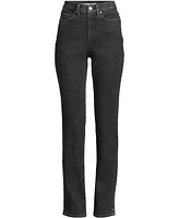 Lands' End Women's Recycled Denim High Rise Straight Leg Jeans