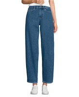 Lands' End Women's Recover High Rise Barrel Leg Ankle Jeans