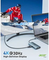 acer Usb C Hub with 4k Hdmi, 9-in-1 Usb C to Ethernet Adapter, 5Gbps Usb-a 3.0 Docking Station, Pd 100W Charging, Sd Card Reader, Usb to Vga Splitter