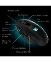 acer Predator Cestus 315 Gaming Mouse with PixArt Sensor, Adjustable Dpi & 8 Buttons Including Burst Fire