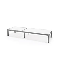 Marlin Patio Chaise Lounge Chair With Grey Aluminum Frame