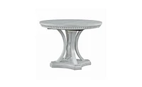 Retro 5-Piece Dining Set with Extendable Round Table and 4 Chairs