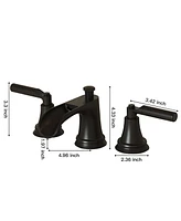 8 in. Widespread Double-Handle 3-Hole Waterfall Bathroom Faucet