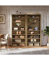 Tribesigns 70.59-Inch Tall Bookshelf, 8-Tier Large Wooden Bookcase with Adjustable Shelves for Living Room, Home Office, Easy Assembly, Rustic Brown