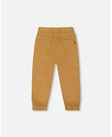 Deux par Toddler Boys Stretch Twill Jogger Pant Tan - Toddler|Child