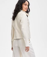 I.n.c. International Concepts Women's Faux-Leather Moto Jacket, Exclusively at Macy's