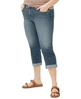 Silver Jeans Co. Plus Suki Curvy-Fit Cropped Denim