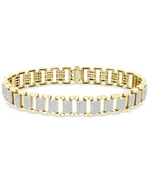 Men's Diamond Pave Square Link Bracelet (3 ct. t.w.) in 10k Gold