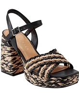 Marc Fisher Ltd Women's Juliey Woven Block Heel Platform Sandals