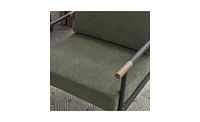 Upholstered Mid-Century Modern Lounge Chair and Comfortable Reading Armchair