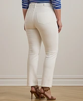 Lauren Ralph Plus High-Rise Straight Ankle Jeans