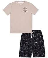 Max & Olivia Big Boy Smiley Drip Shorts Pajama Set