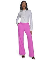 Halston Women's Mid-Rise Flare-Leg Pants