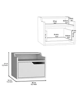 Winchester Floating Nightstand, Modern Dual-Tier Design with Spacious Single Drawer Storage