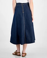 Tommy Hilfiger Women's Denim Midi Circle Skirt