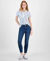 Tommy Hilfiger Women's Printed Short-Sleeve Polo Shirt