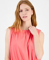 Tommy Hilfiger Women's Ruched Sleeveless Knit Top
